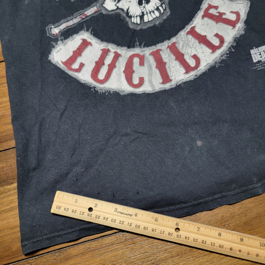 The Walking Dead Black Unisex Tee "Negan Lucille" Skull - Size Medium