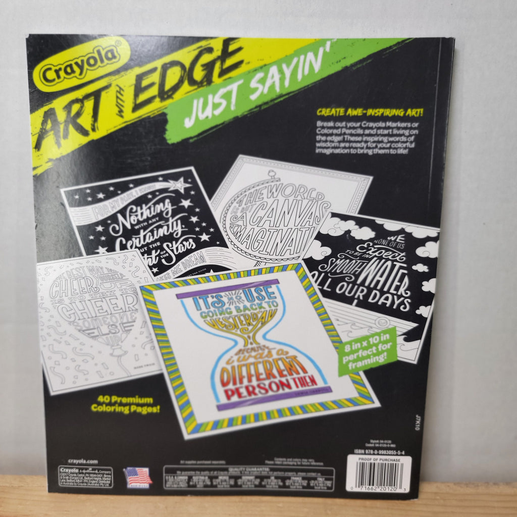 Crayola Art With Edge: Just Sayin' (paperback) - NEW