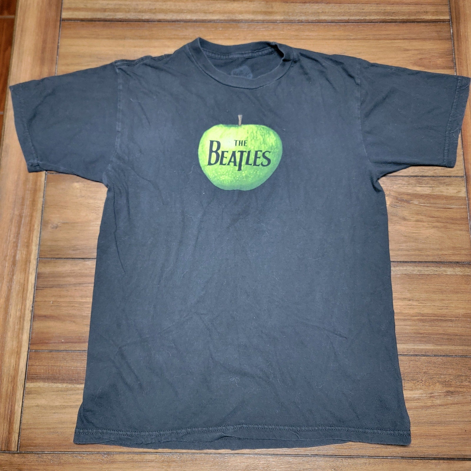 The Beatles Black Tee Apple Logo - Size Medium