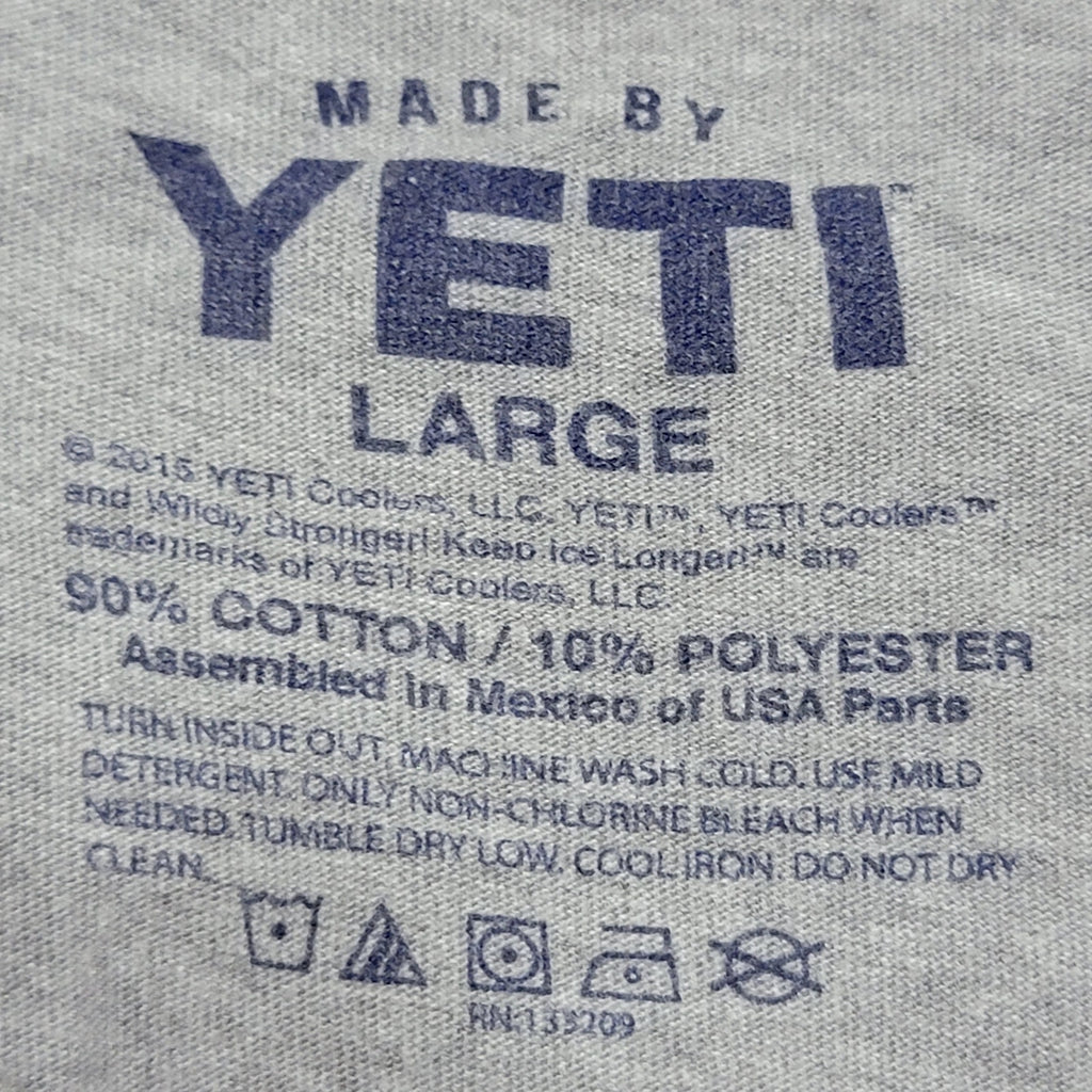 Yeti Grey Unisex Tee "Yeti Coolers Bear Proof" - Size Large