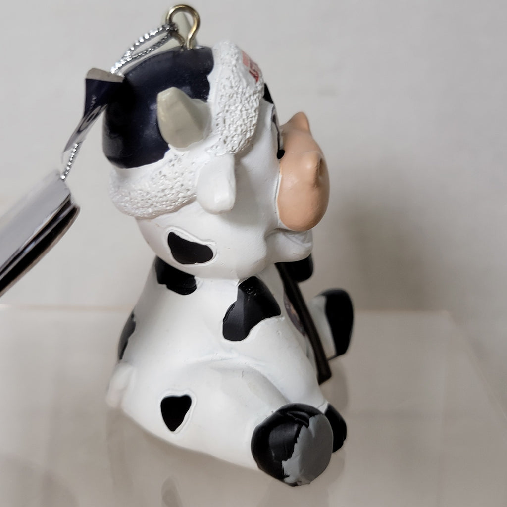 MLB Houston Astros Christmas Ornament Cow in a Santa Hat - NWT