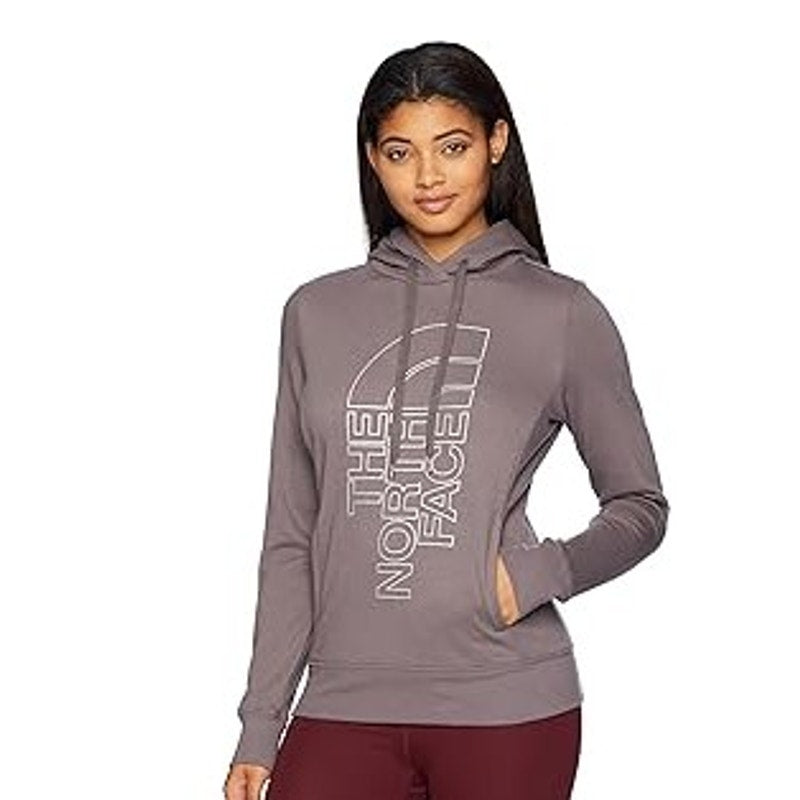 The North Face Dk Grey LS Pullover Hoodie - Size Women's Medium