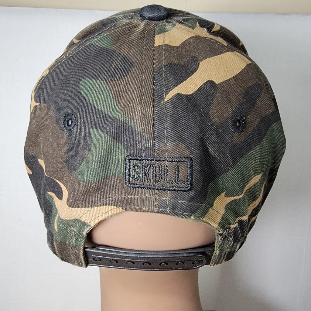 Top Level Green Camo Green Skull Snapback Ballcap