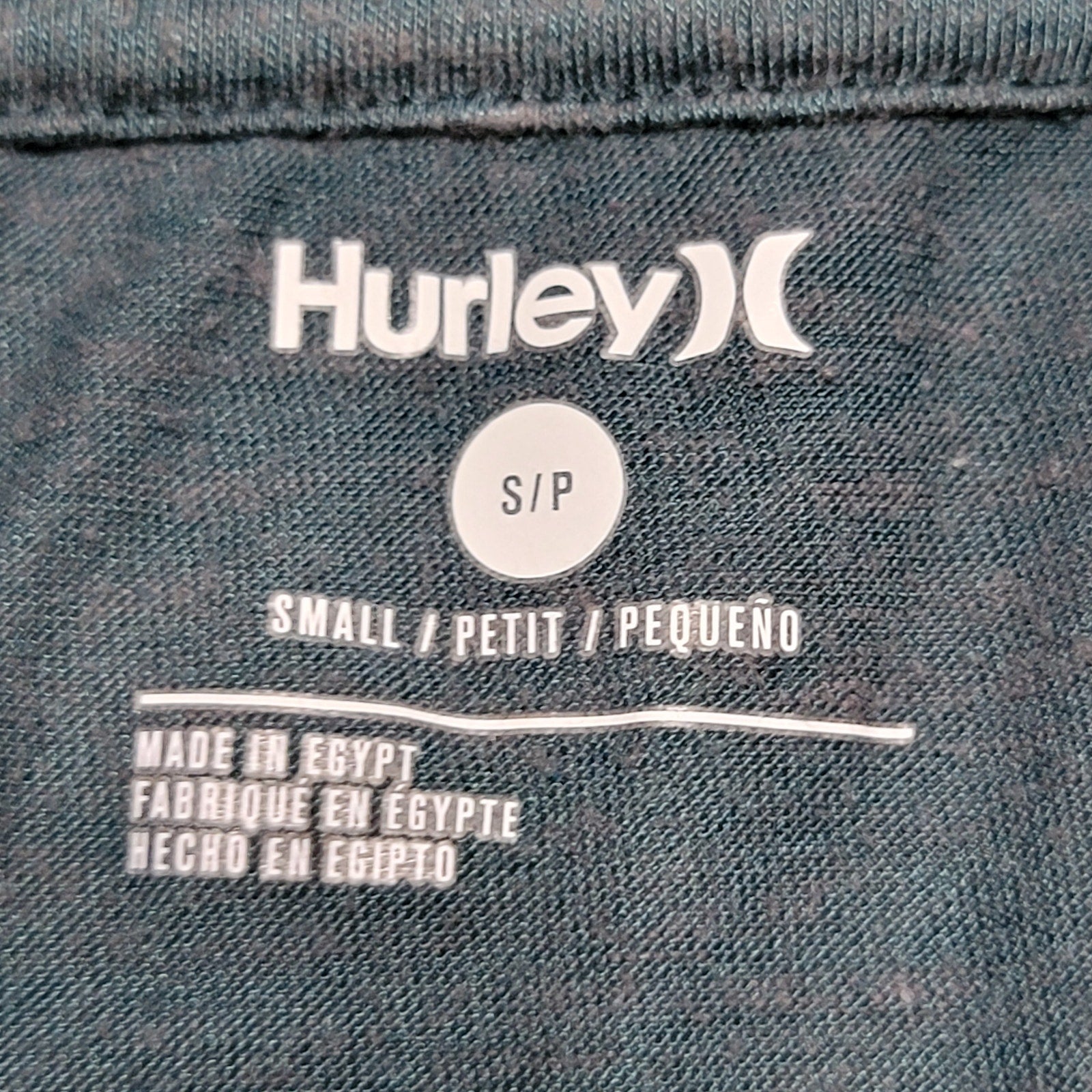 Hurley Dark Green Tee Square Logo - Size Small