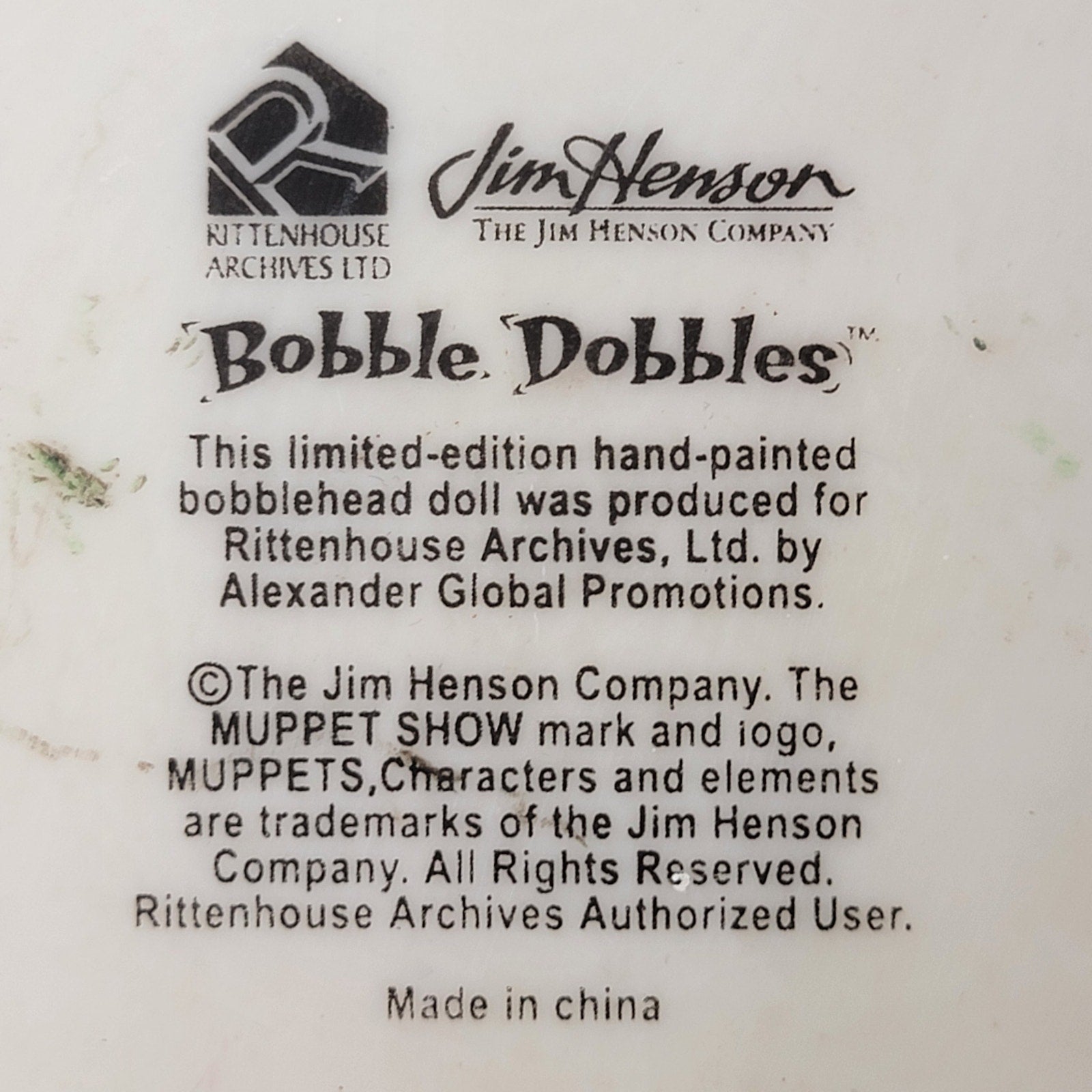 VINTAGE Bobble Dobbles Miss Piggy Bobblehead (2002)