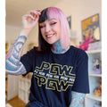 Star Wars Black Unisex Tee (Gildan) "Pew Pew Pew" - Size Medium