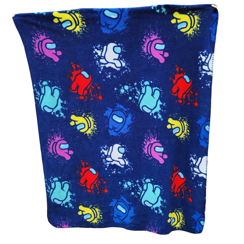 Among Us Dark Blue Fleece Character Throw - 48" x 38"
