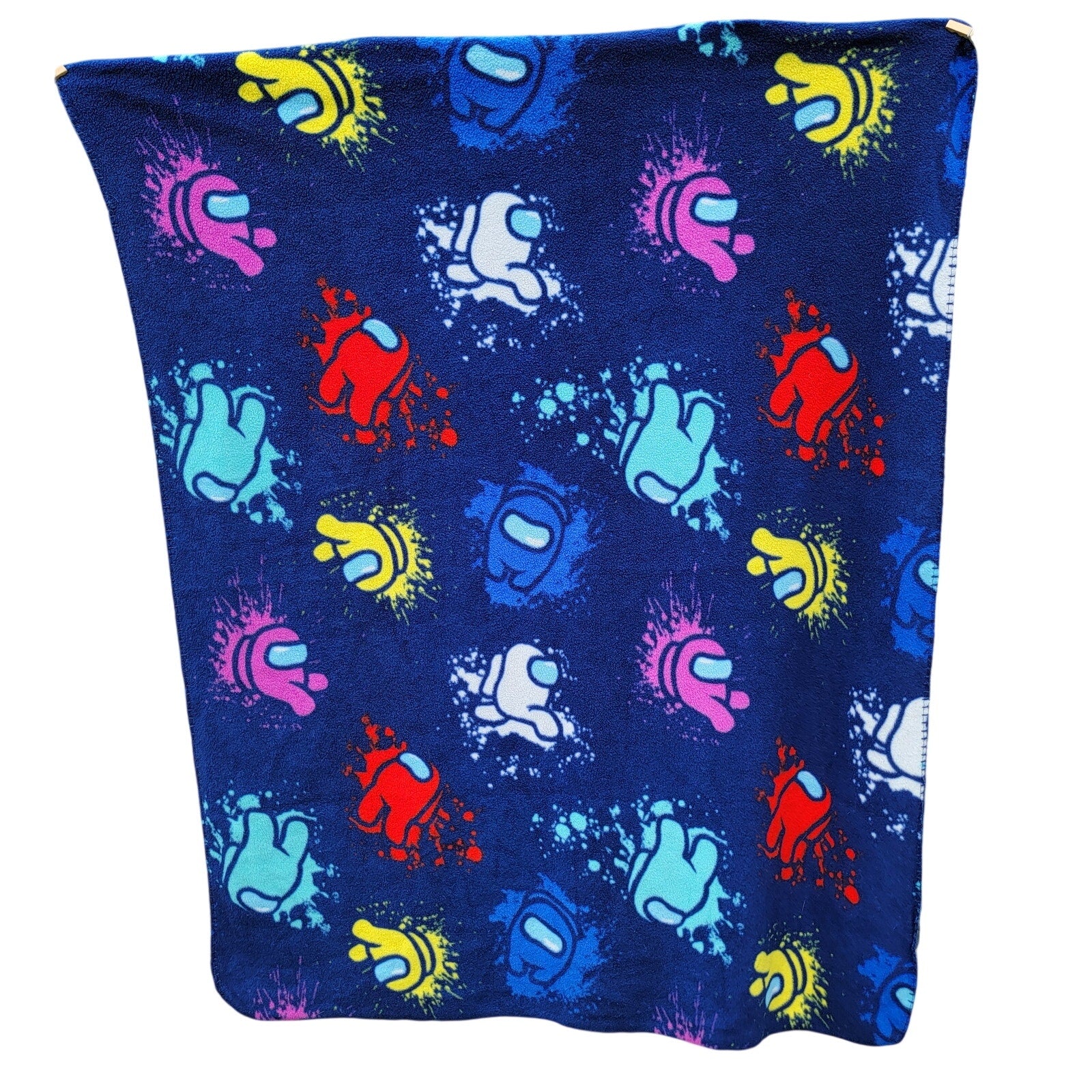 Among Us Dark Blue Fleece Character Throw - 48" x 38"