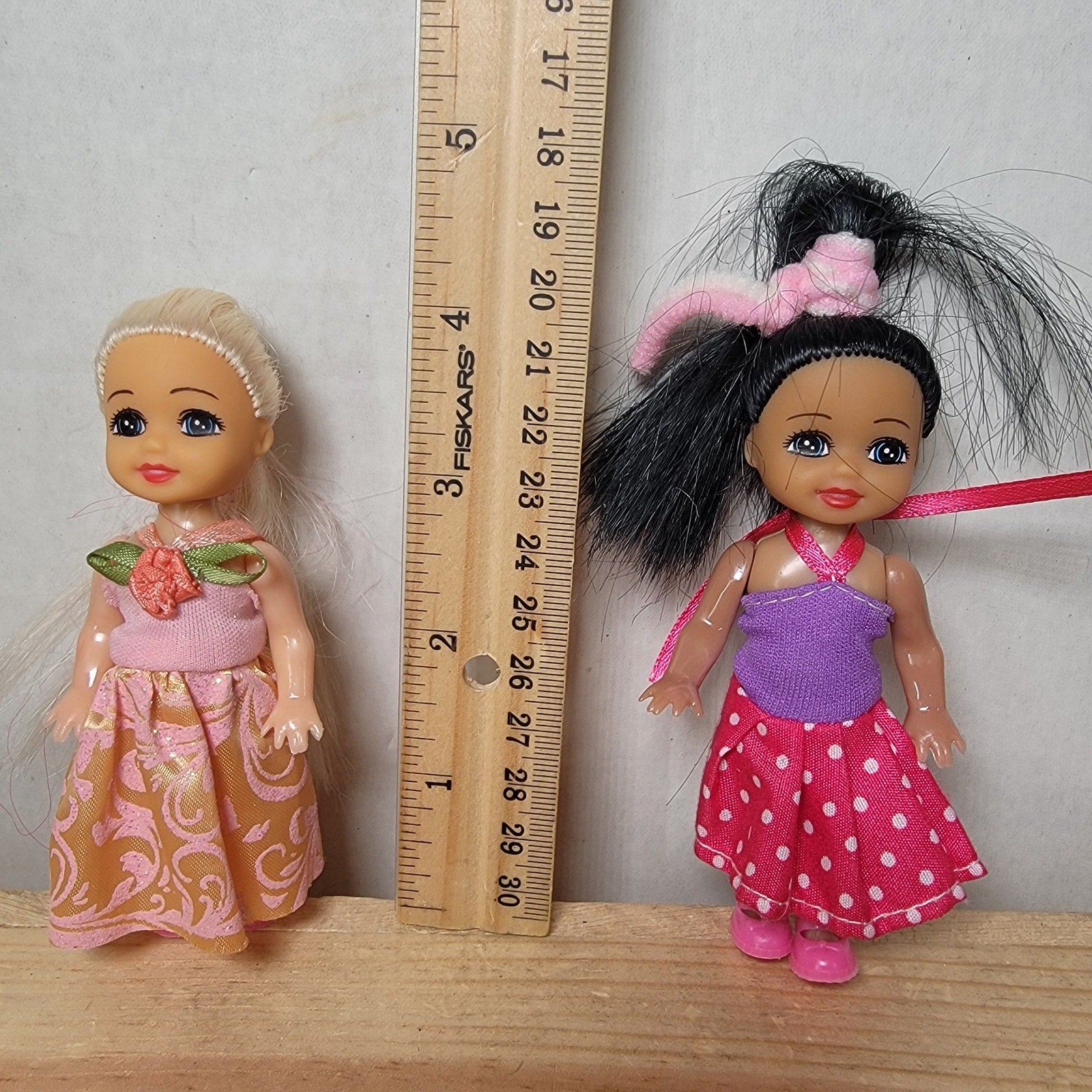 Set of 6 Dolls: 3 Barbie Club Chelsea, 3 Zuru Sparkle Girls