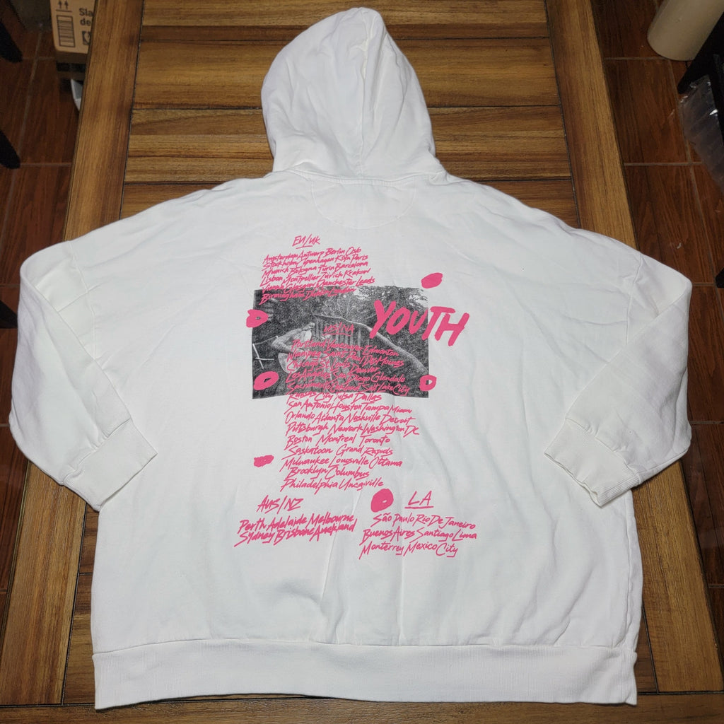Shawn Mendez The Tour LS White Unisex Hoodie "Youth" - Size XL