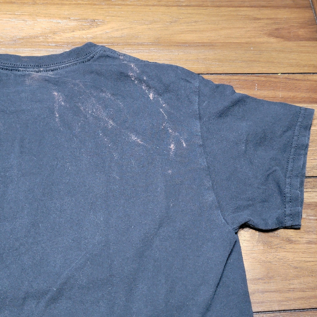2Pac Black Unisex Tee Side Profile Flip Off - Size Small