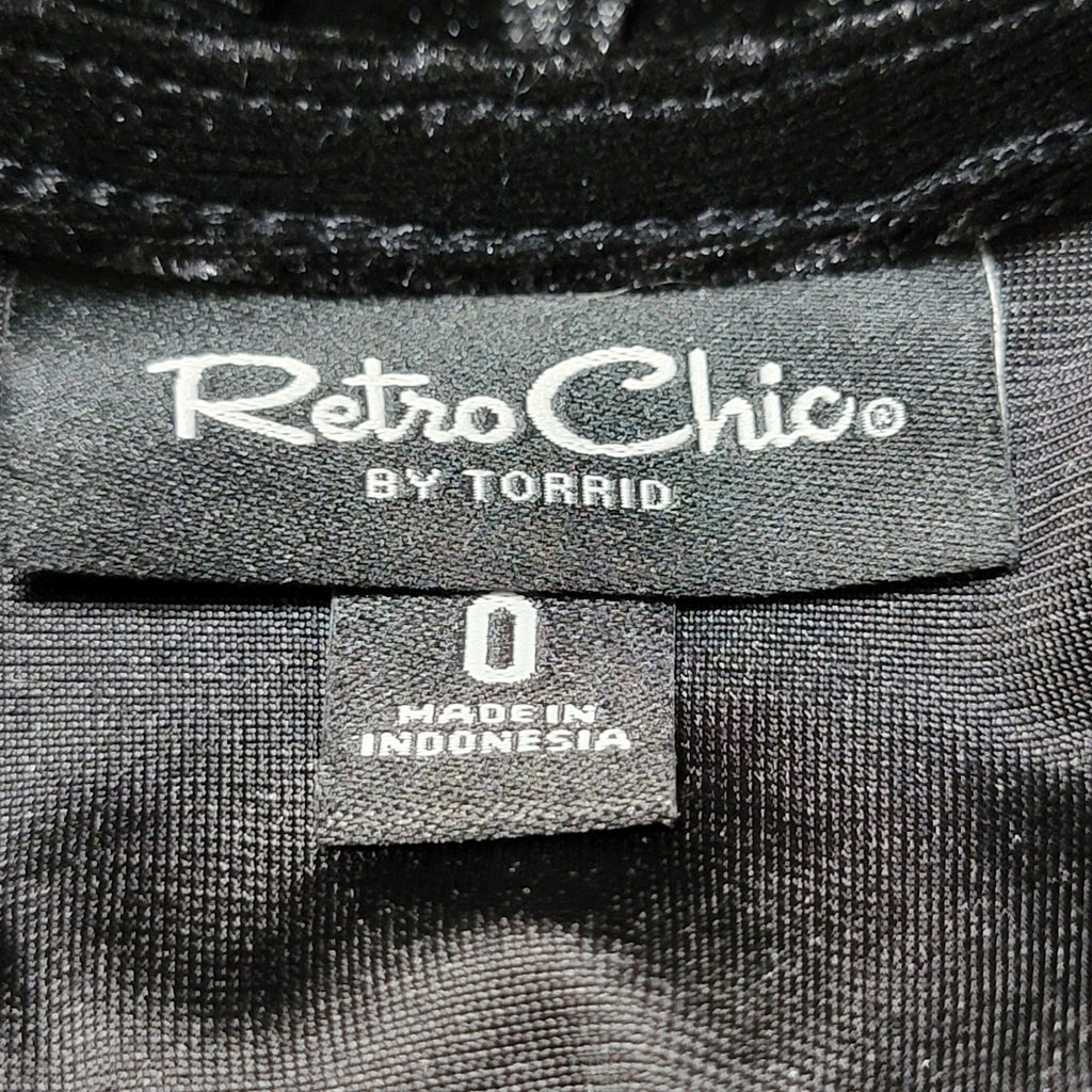 Retro Chic by Torrid Black Velvet Dress - Size 0