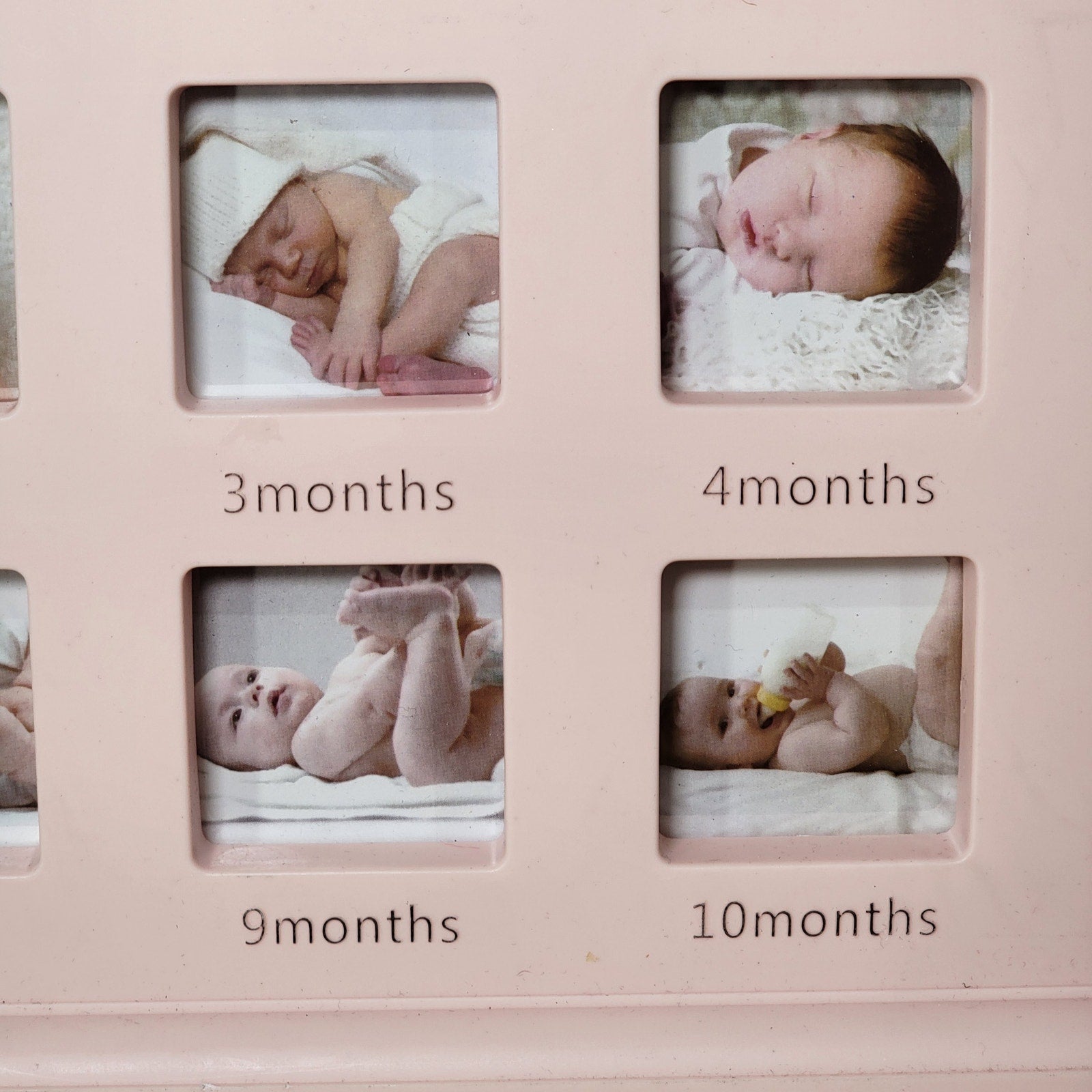 Baby Keepsake Pink Photo Frame "My First Year" 12 Monthly Milestones