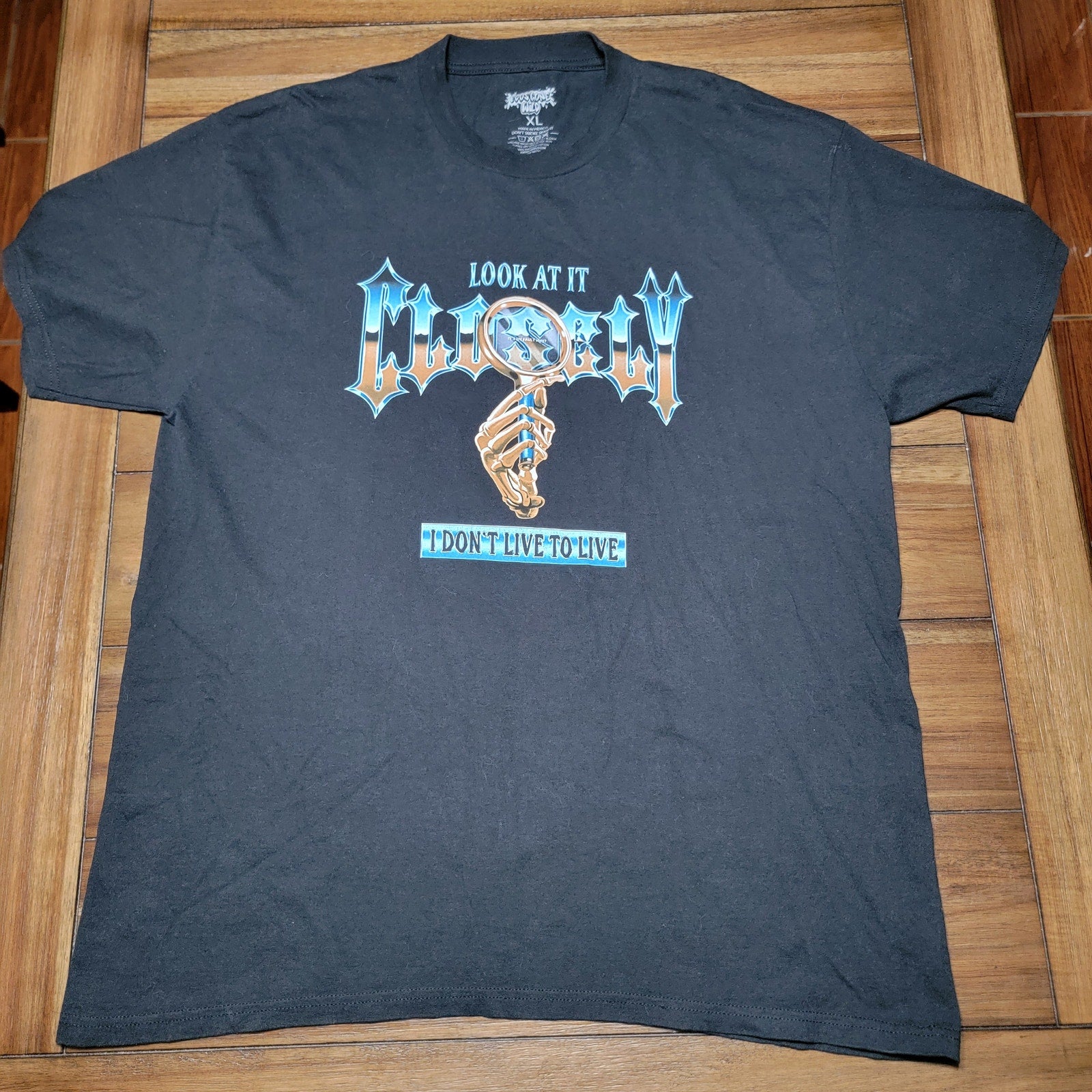 Foos Gone Wild Black Unisex Tee "Look At It Closely" - Size XL