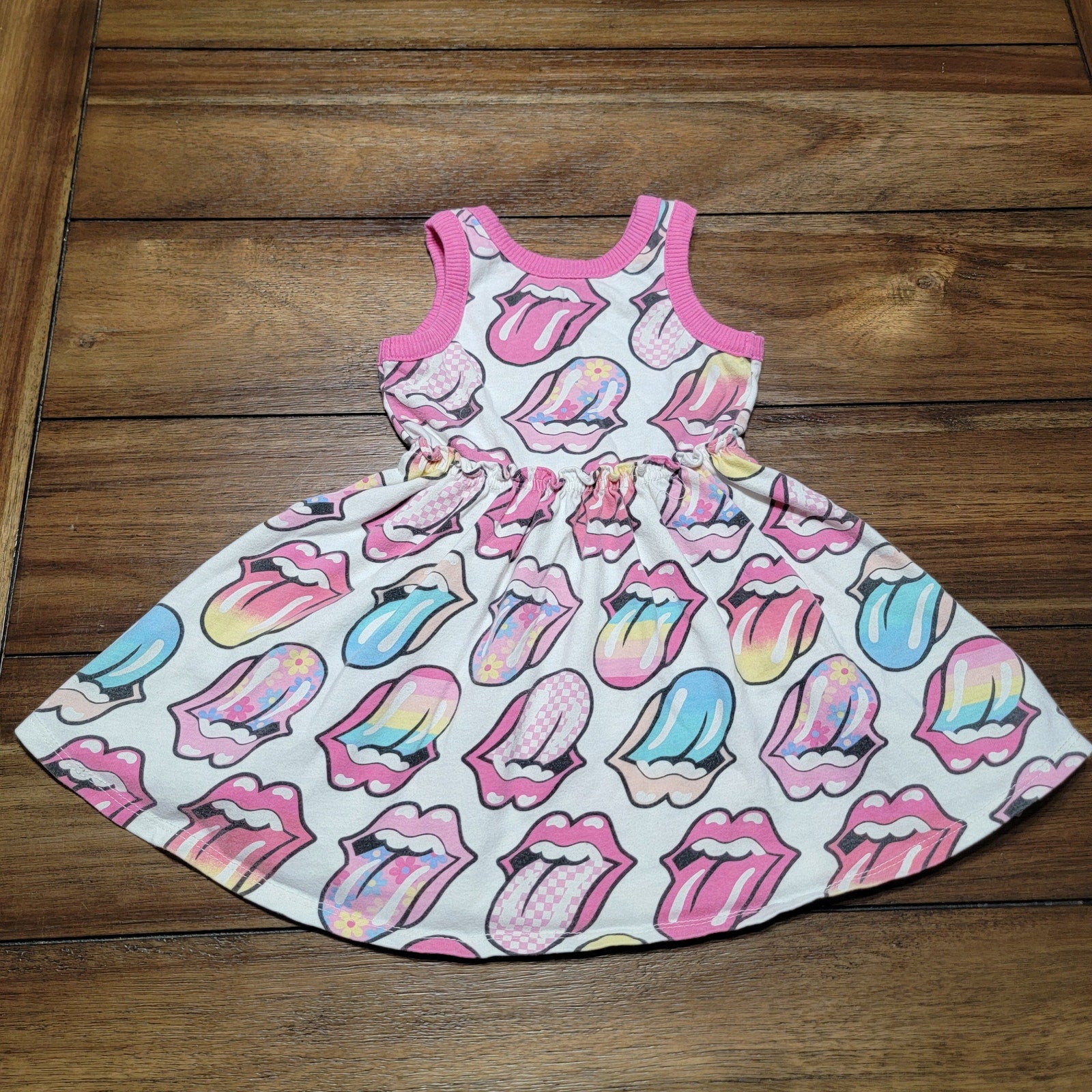 The Rolling Stones Toddler Tongue Logo Summer Dress - Size 2T