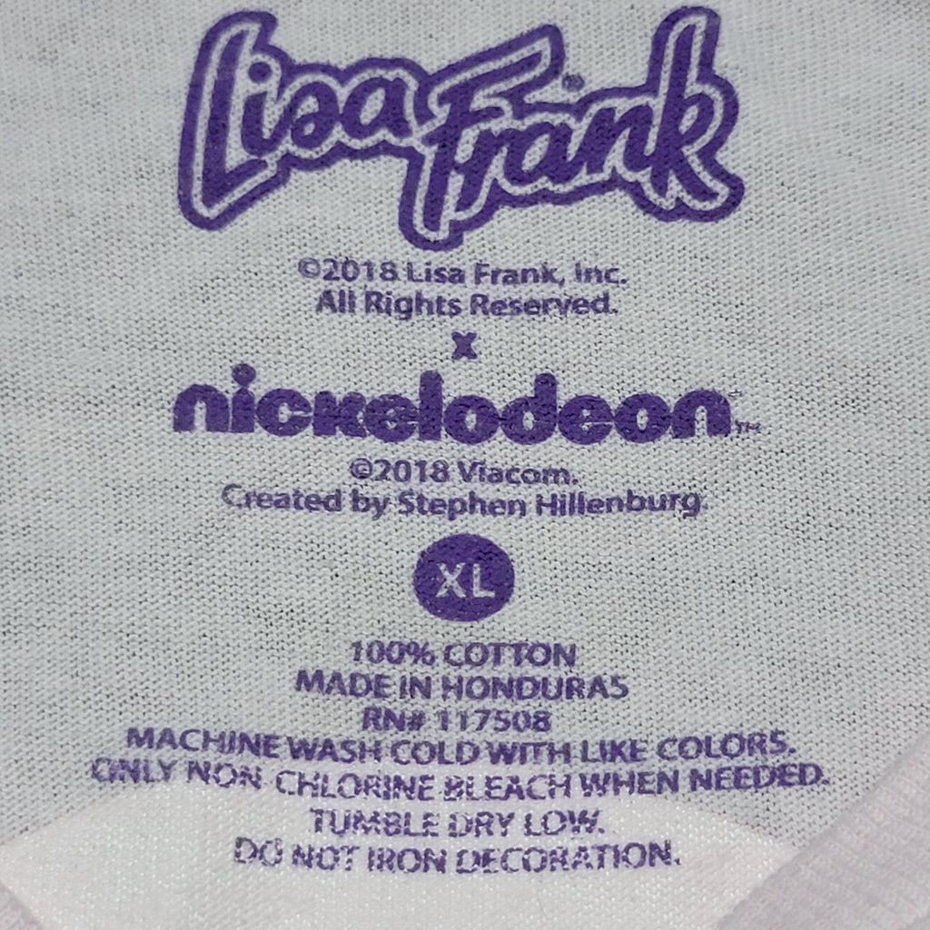 Lisa Frank X Nickelodeon Pink Tee Spongebob on a Unicorn w/ Pocket - Size XL