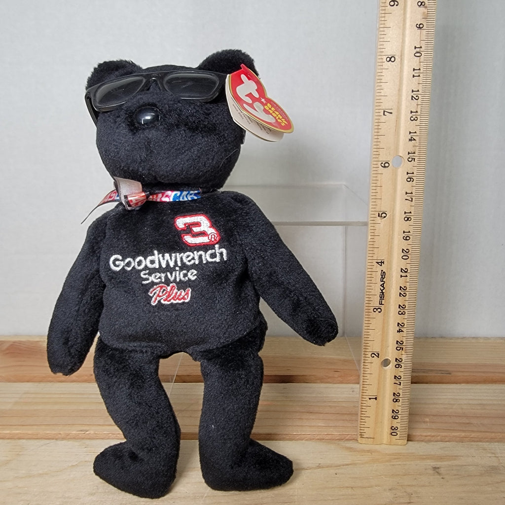 VINTAGE RETIRED Ty Beanie Baby No. 3 the NASCAR Bear w/ Tags