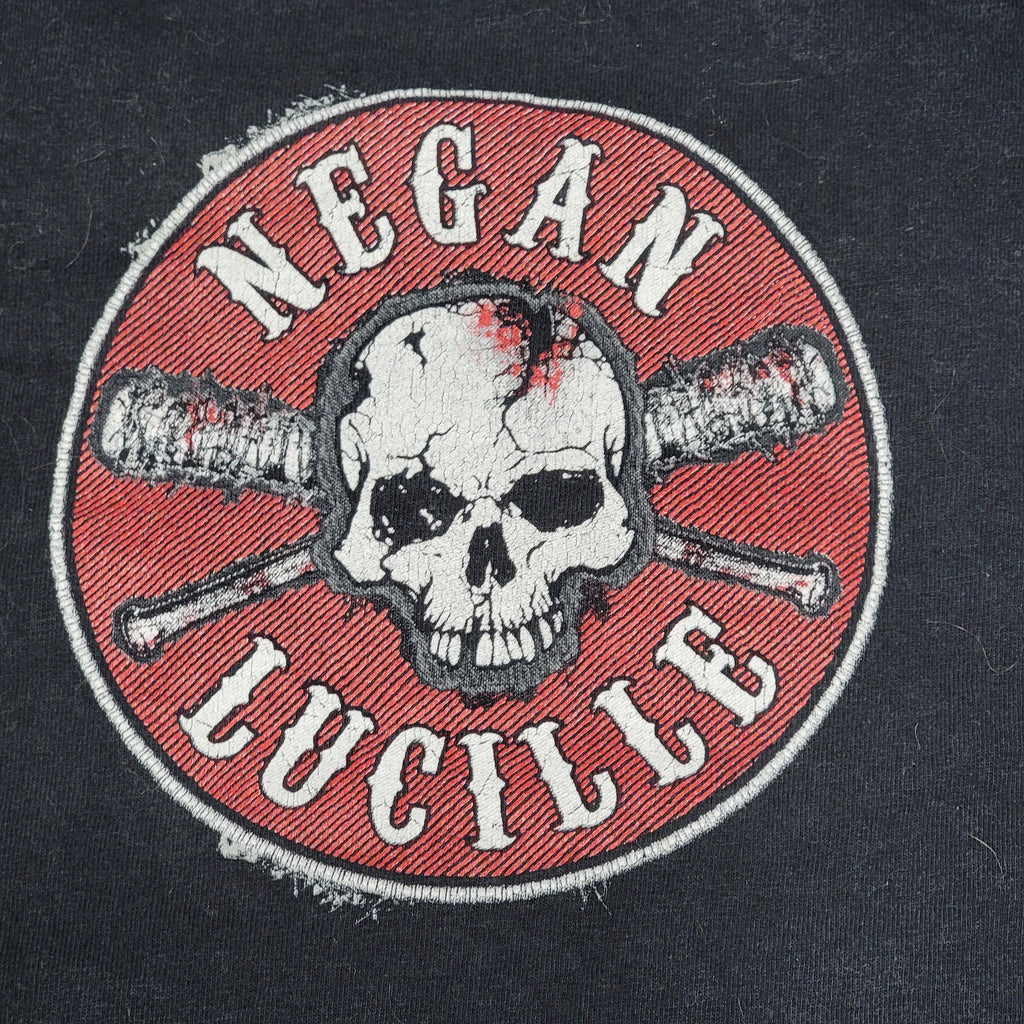 The Walking Dead Black Unisex Tee "Negan Lucille" Skull - Size Medium