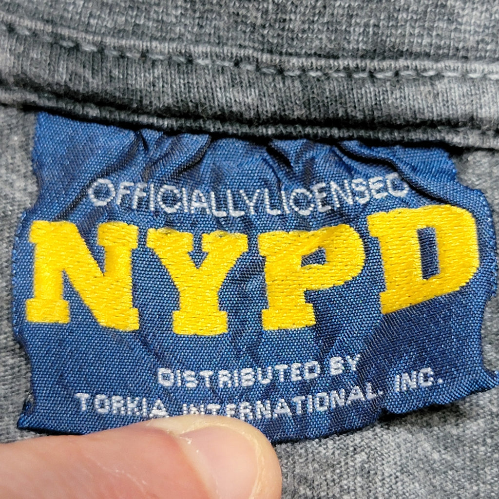Officially Licensed NYPD Acid Washed Grey NYPD Tank Top - Size Small