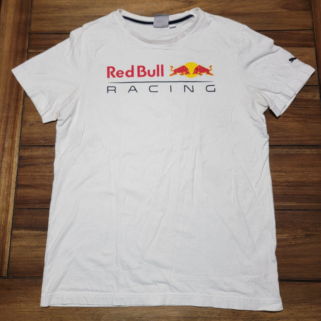 Puma White Unisex Tee "Red Bull Racing" - Size Medium