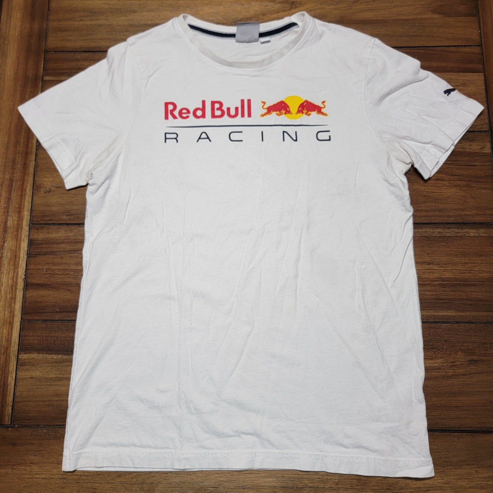 Puma White Unisex Tee "Red Bull Racing" - Size Medium