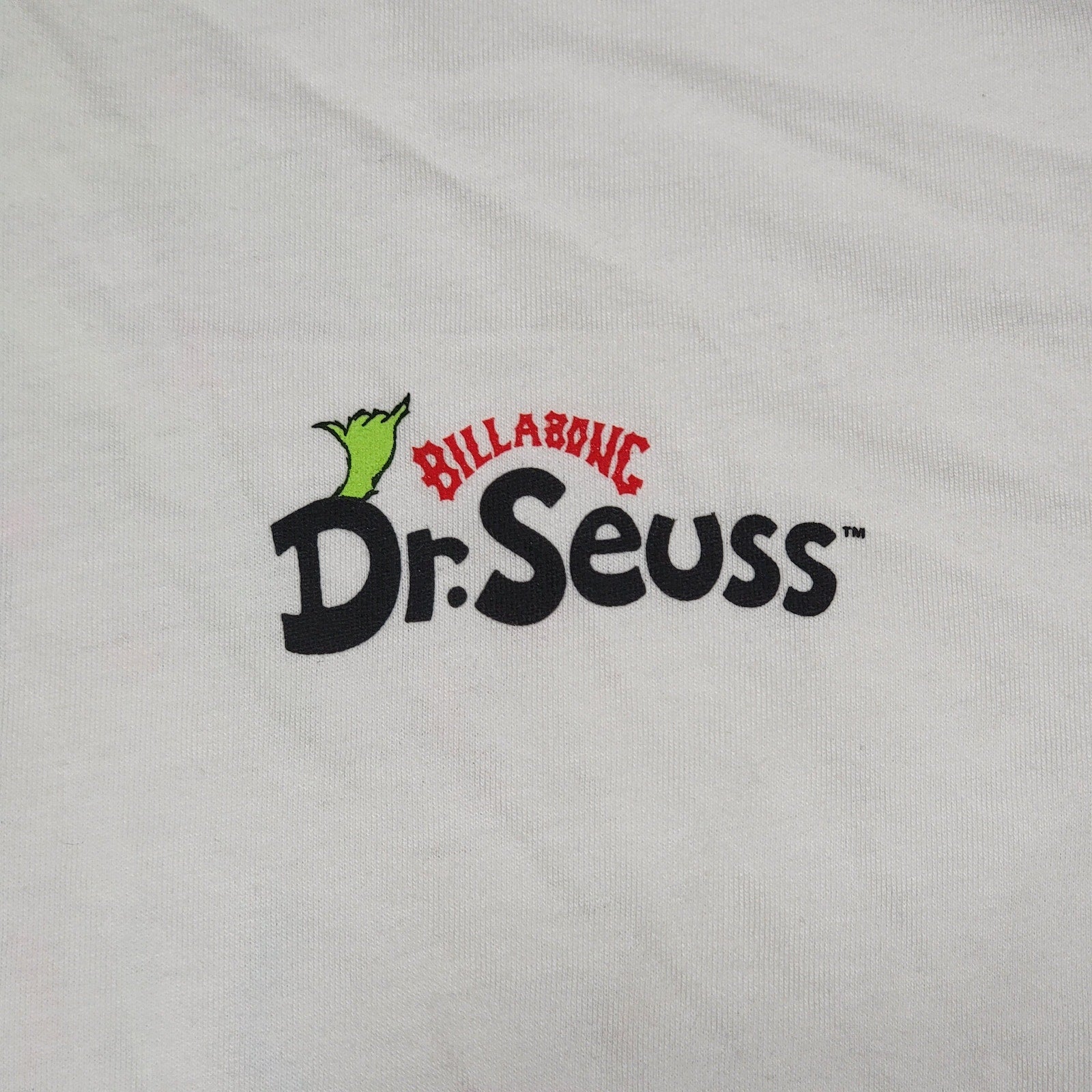 Billabong x Dr. Seuss Unisex White Tee Christmas Palm Tree - Size XL