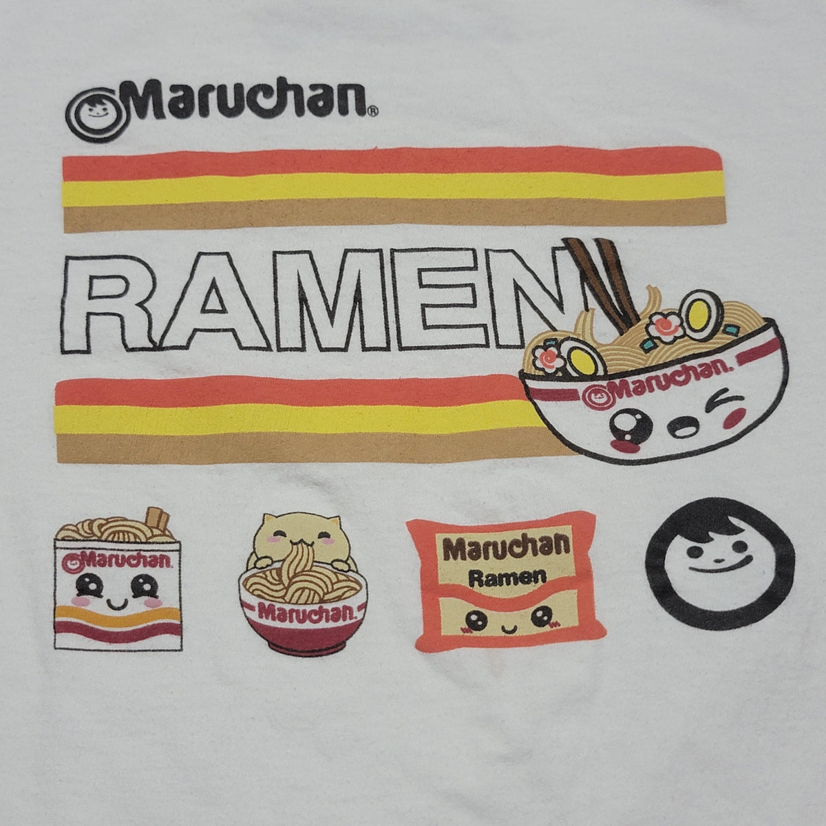 Maruchan Kids White Tee Ramen - Size Medium (8)