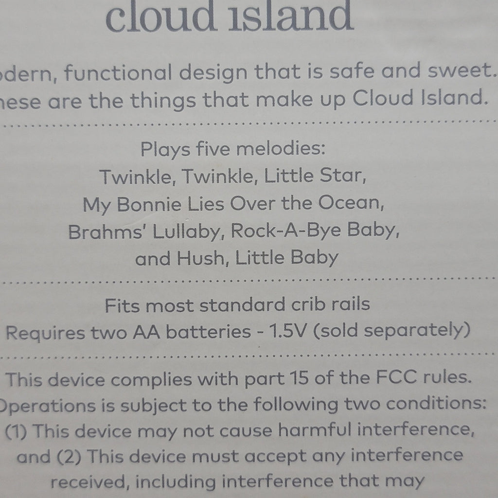 Cloud Island Musical & White Noise Crib Mobile - NEW