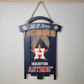 FOCO MLB Merch Houston Astros Christmas Sled Sign "Let It Snow" - NWT