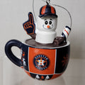 MLB Houston Astros Christmas Ornament Smores Mug Marshmallow Snowman - NWT