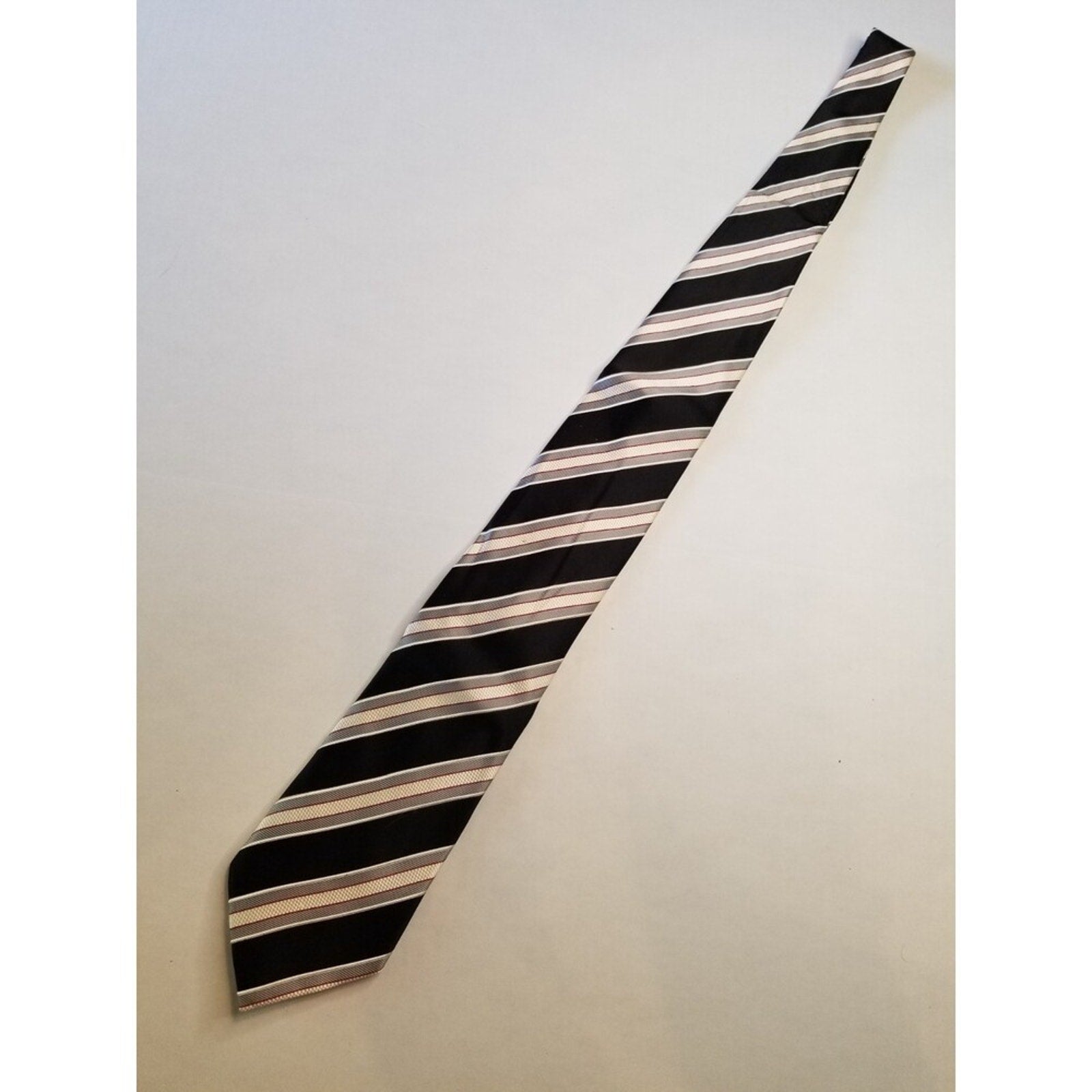 Donald J Trump Signature Collection Neck Tie Blue and White Diagonal Stripes