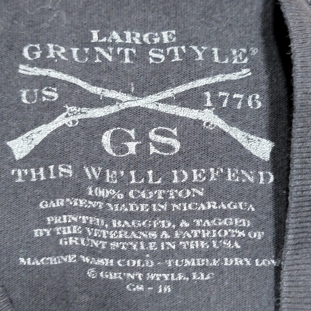 Grunt Style Black Unisex Tee Don't Tread On Me Snake - Size Large