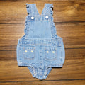 Old Navy Infant Denim Shortalls w/ Daisies - Size 3-6M