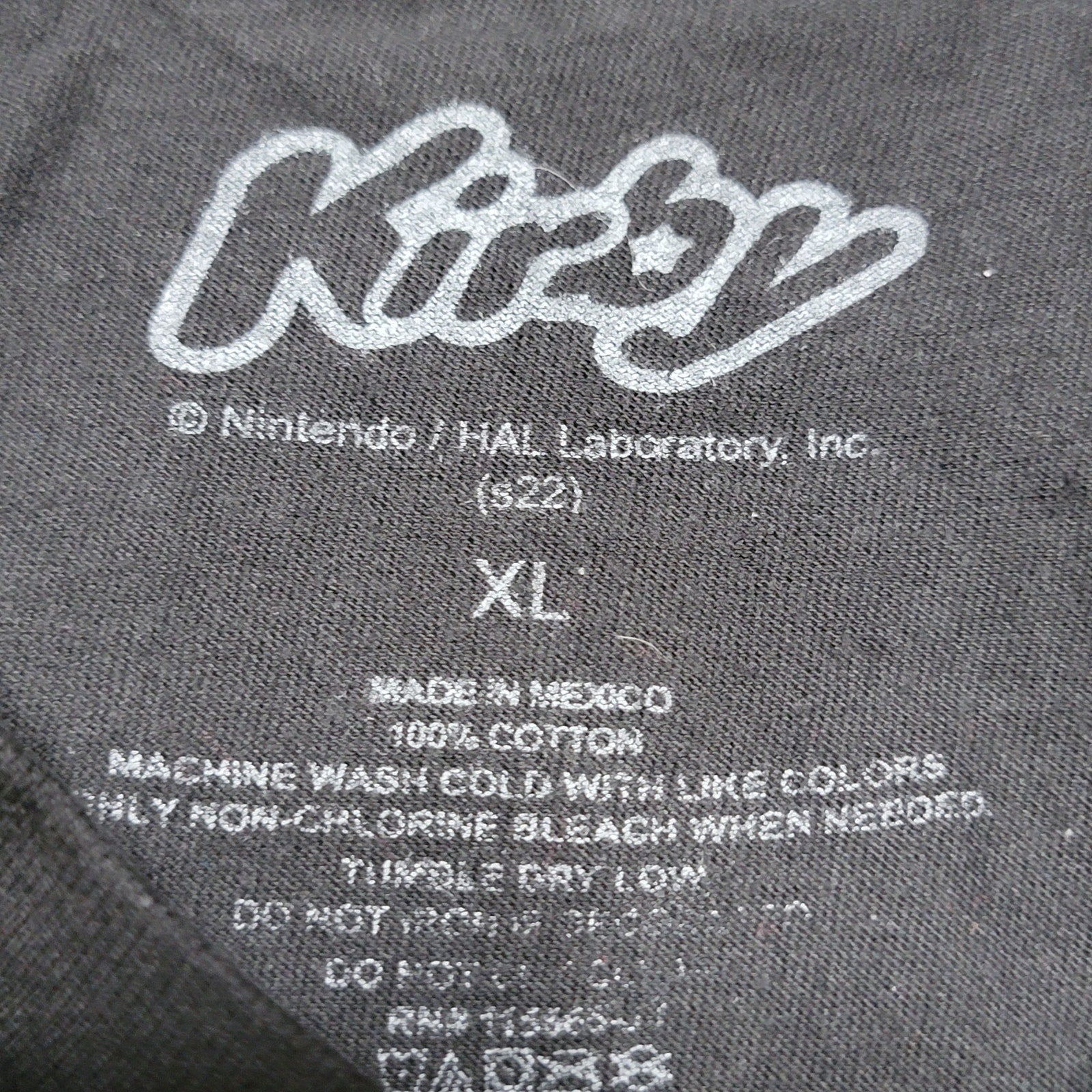 Kirby Black Unisex Tee "Kirby Of The Stars" - Size XL