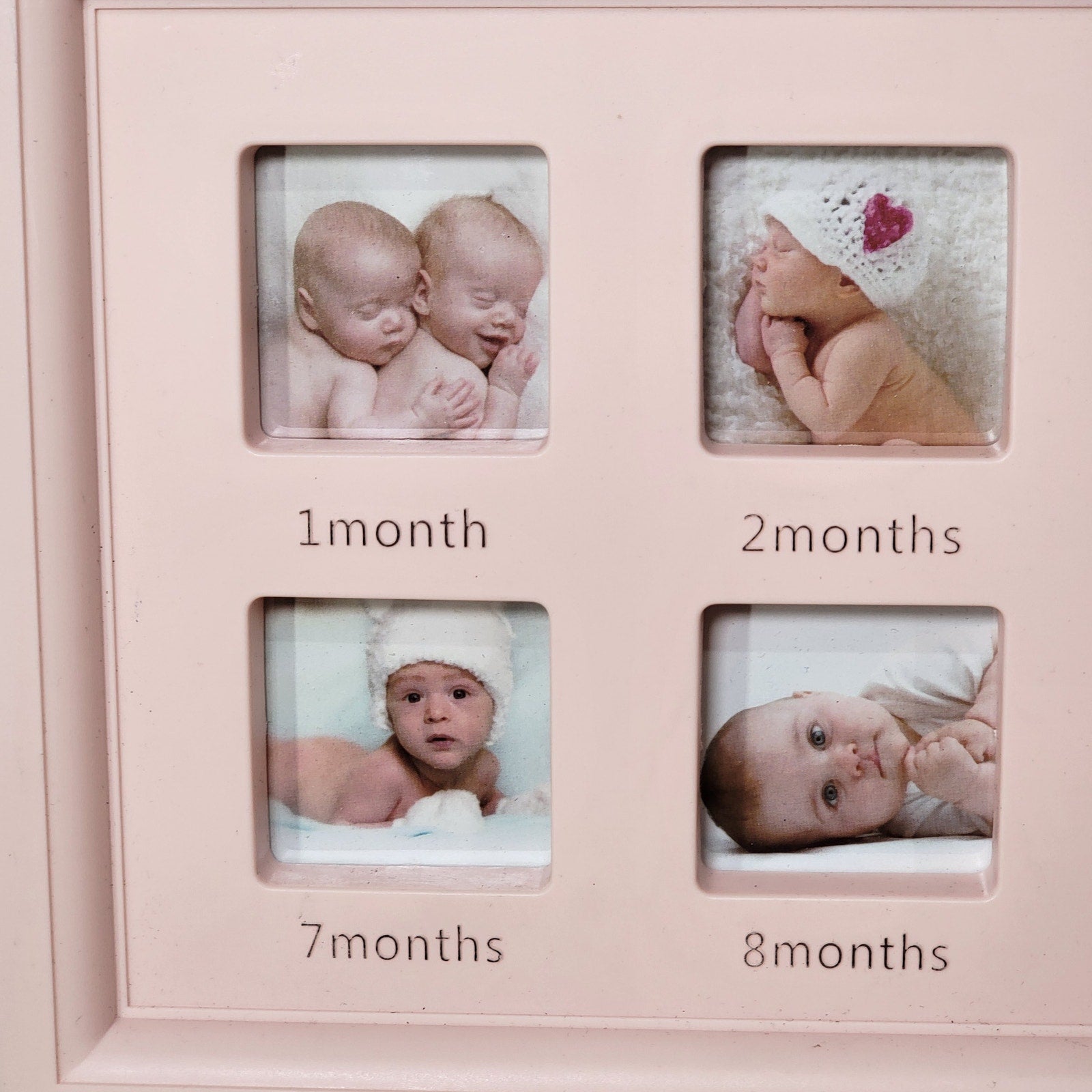 Baby Keepsake Pink Photo Frame "My First Year" 12 Monthly Milestones