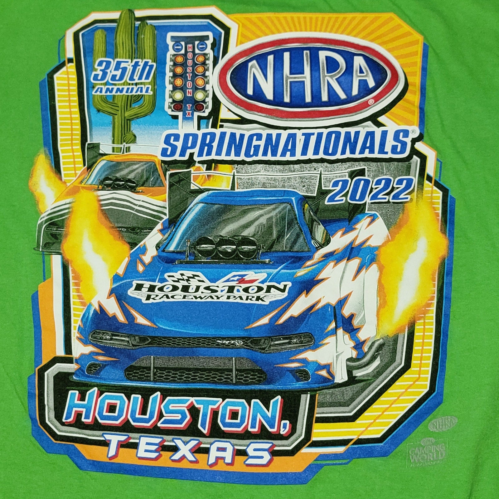 NHRA Unisex Tee "35th Annual Spring Nationals 2022 Houston Texas" - Size Large