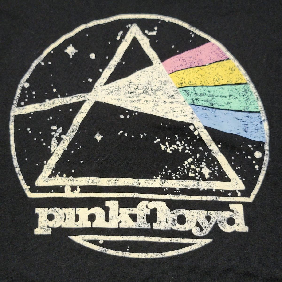 Pink Floyd Kids Black Tee Dark Side of the Moon Prism - Size 7/8