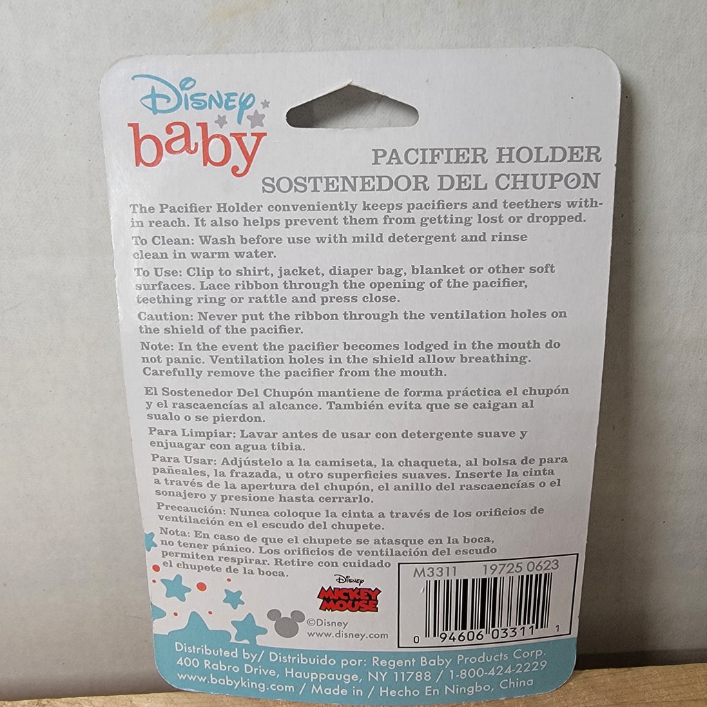 Disney Baby Mickey Mouse Pacifier Holder - NEW / SEALED