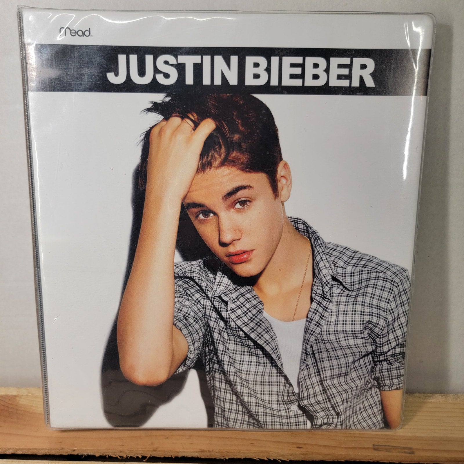 Justin Bieber White 1.5" Binder w/ Spiral Notebook