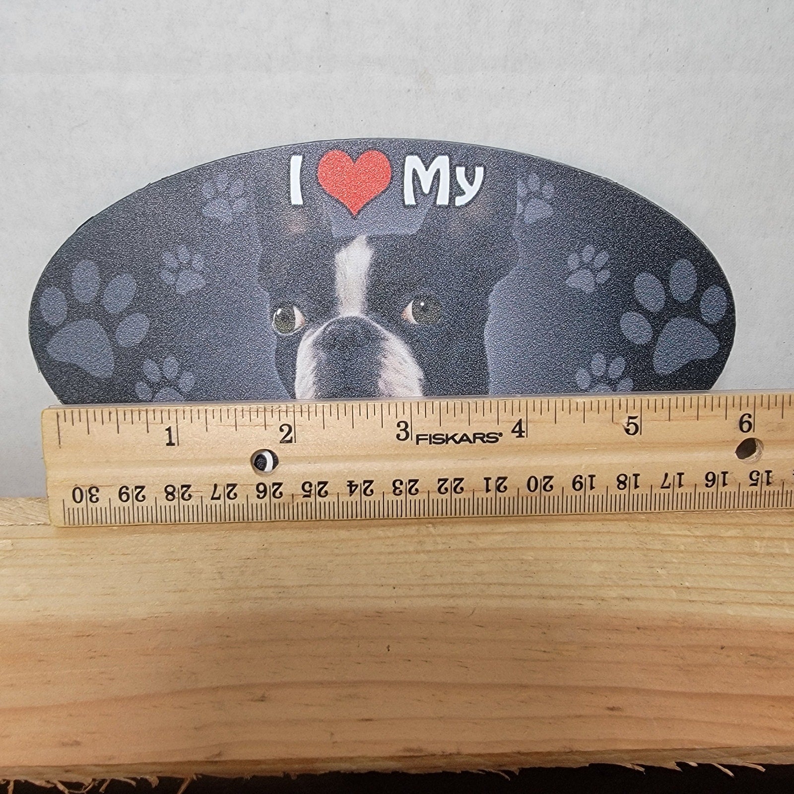"I Love My Boston Terrier" Oval Magnet