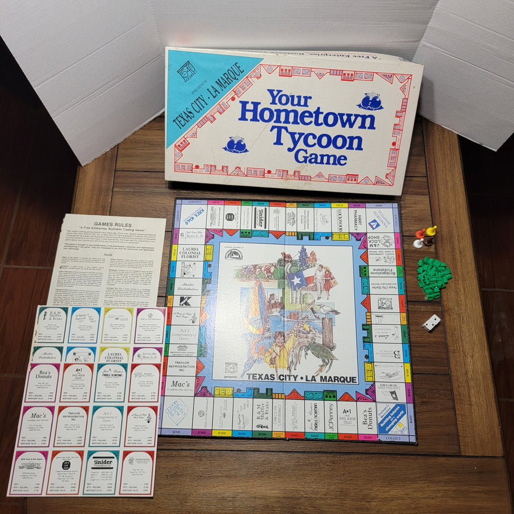 VINTAGE Texas City / La Marque (Texas) Board Game: Your Hometown Tycoon Game
