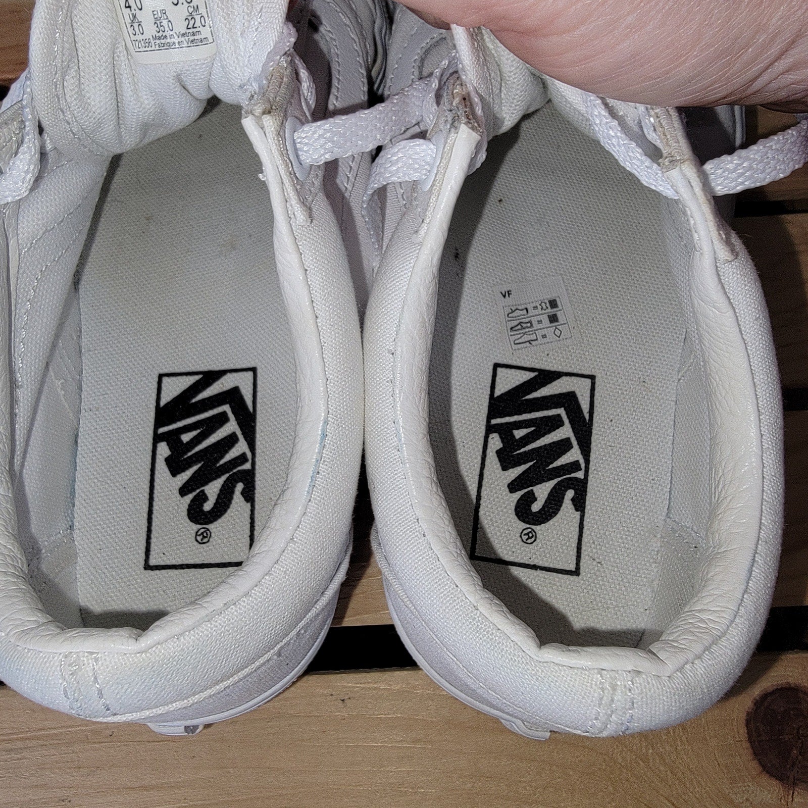 VANS Old Skool Stackform True White Sneakers - Size 4M / 5.5W