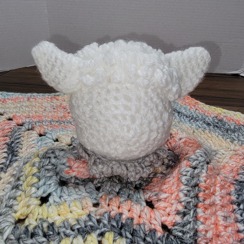 Handmade Crochet Sheep Infant Security Blanket / Lovey