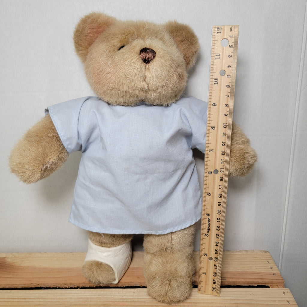 RETIRED Jerry Elsner "Get Well" Plush Teddy Bear w/ Foot Cast