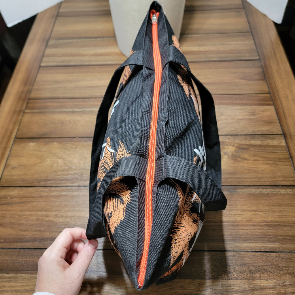 Black Cozumel Mexico Canvas Tote w/ Zipper "oh noooo!"