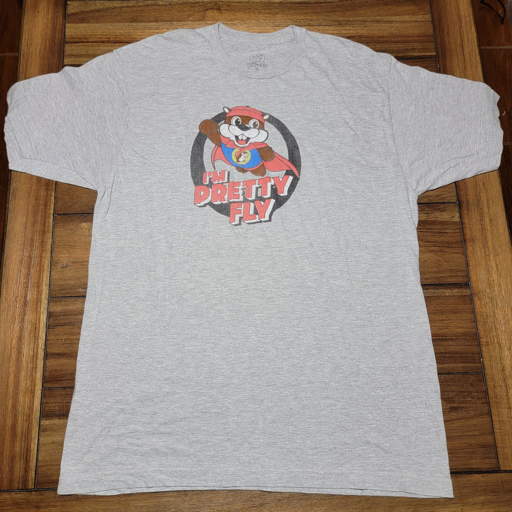 Buc-ee's Grey Unisex Tee Super Beaver "I'm Pretty Fly" - Size XL