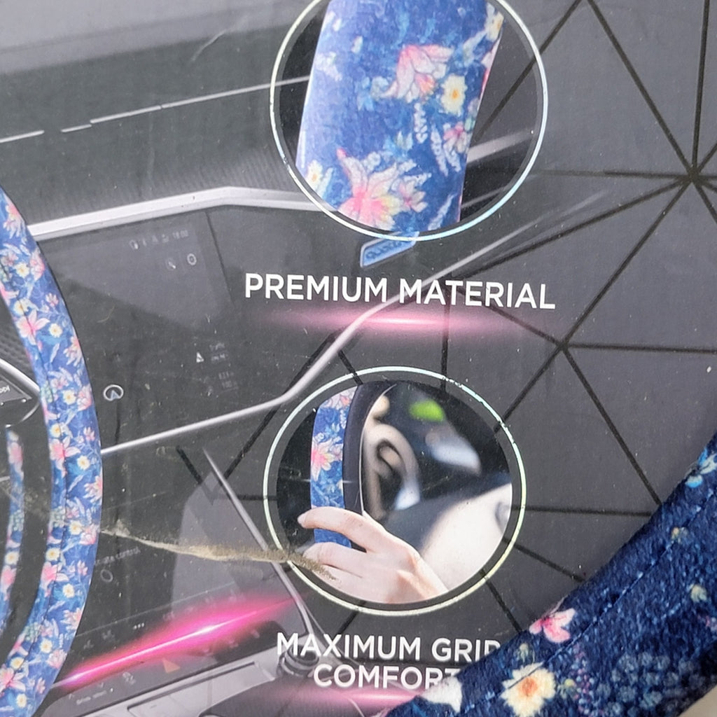 Bebe Floral Printed Steering Wheel Cover - NEW