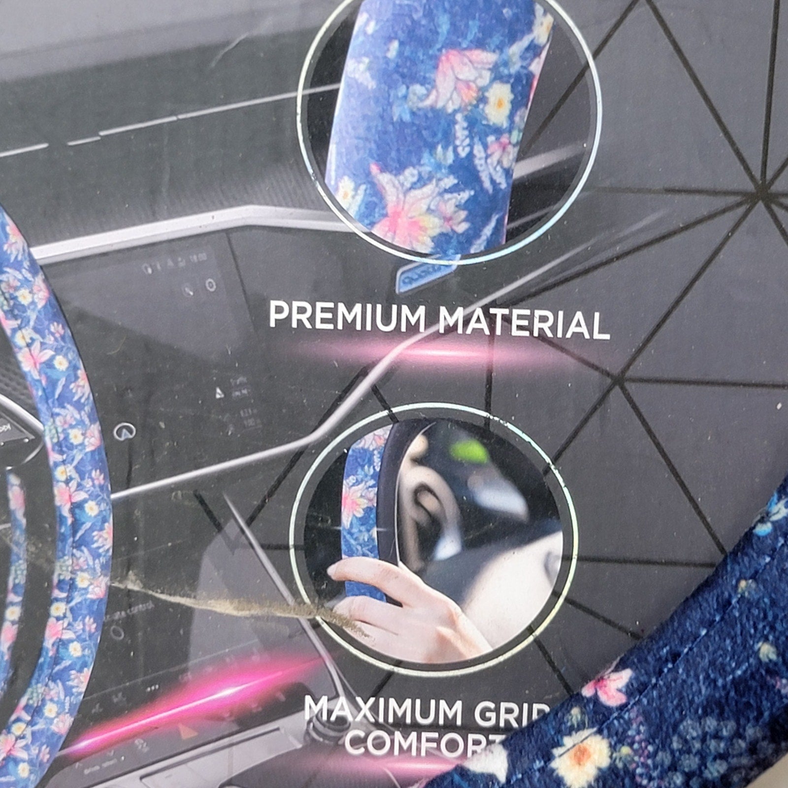 Bebe Floral Printed Steering Wheel Cover - NEW
