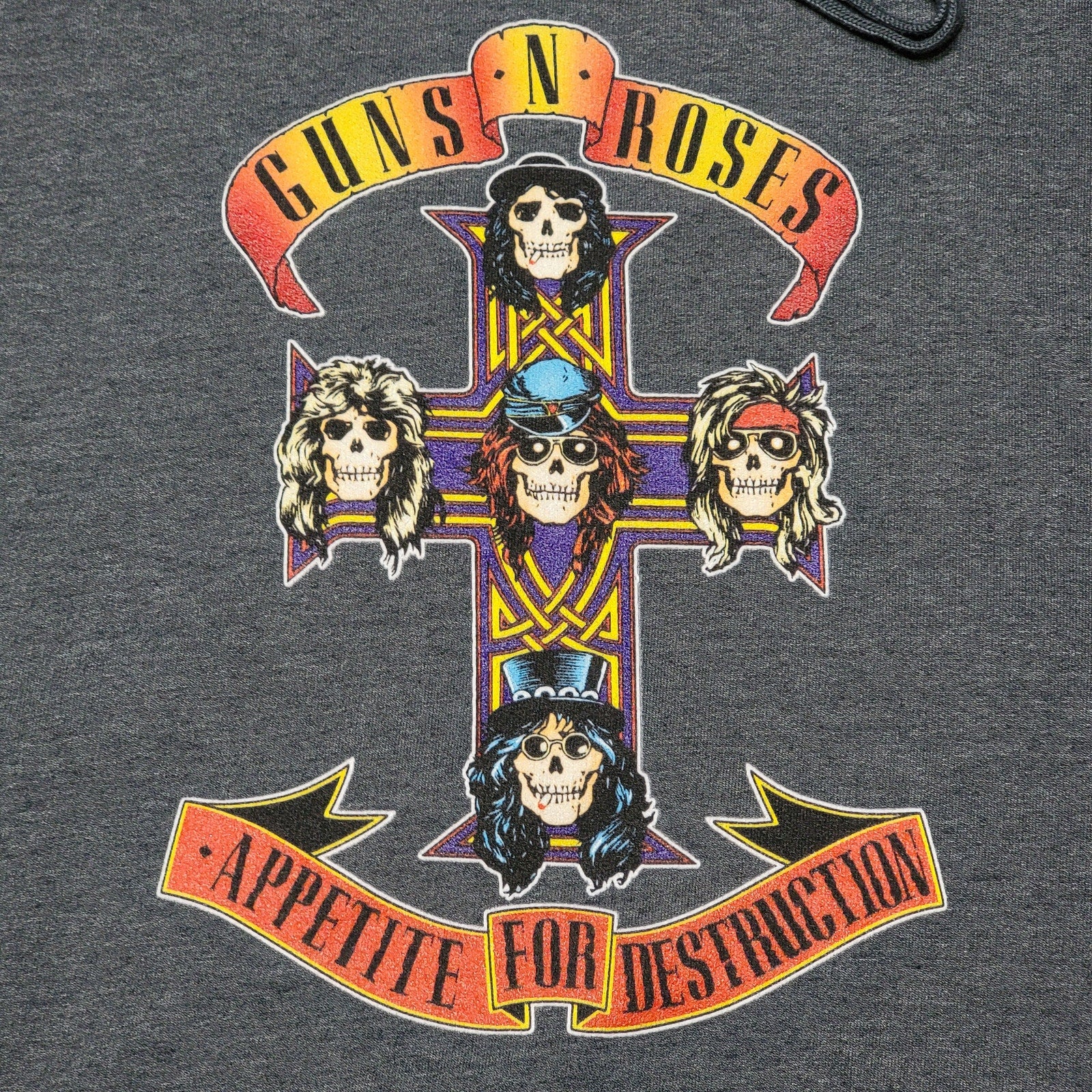 Guns N Roses Pullover Unisex Hoodie "Appetite For Destruction" - Size Large