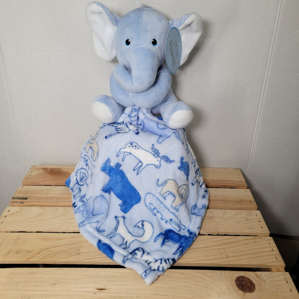 Little Beginnings Blue Elephant Plush & Blue Animal Lovey - NWT